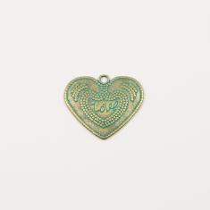 Heart Oxidized 3.9x3.2cm