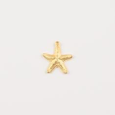 Gold Plated Metal Starfish 2x1.8cm