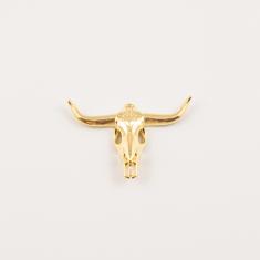 Gold Plated Metal Bull 5.2x3.4cm