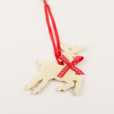 Baize Reindeer Ivory 7x7cm