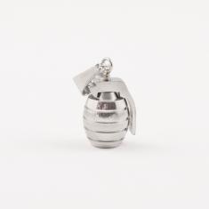 Ατσάλινη Χειροβομβίδα Ασημί 3x1.4cm