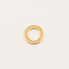 Gold Plated Hoop "Live,Love,Laugh" 2cm