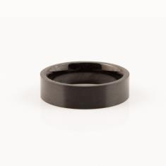 Ατσάλινο Δαχτυλίδι Μαύρο 6mm