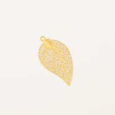 Gold Plated Leaf Filigree 3.9x2.1cm