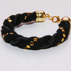 Bracelet Twisted Black Cord