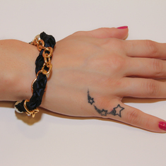 Bracelet with Taffeta Black