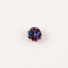 Pom Pom Blue-Red 20mm