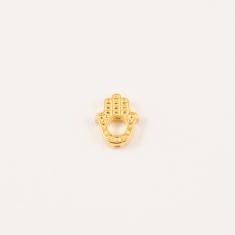 Gold Plated Hand of Hamsa 1.4x1.1cm