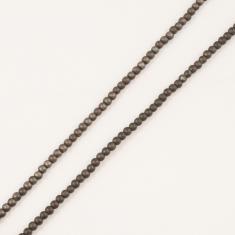 Glass Beads Metallic Anthracite 4mm
