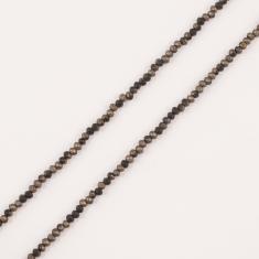 Πολυγωνικές Χάντρες Ανθρακί-Μαύρο 4mm