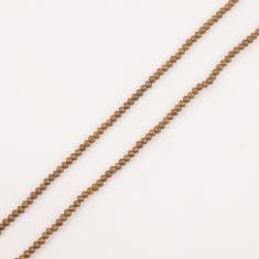 Πολυγωνικές Χάντρες Χάλκινο Ματ 4mm