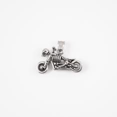 Steel Bike Skull 3.7x2.2cm