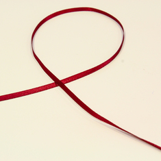 Satin Burgundy Ribbon 3mm