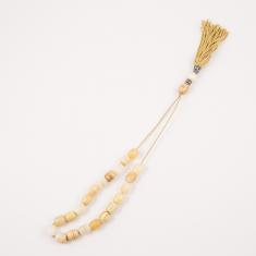 Worry Beads Onyx Beige 1.1x0.9cm