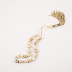 Worry Beads Onyx Beige 1.1x0.9cm