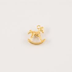 Gold Plated Horse 2.3x2.1cm