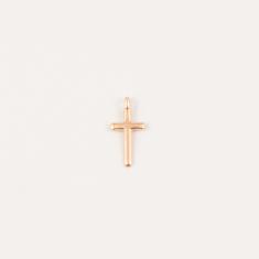Μεταλλικός Σταυρός Ροζ Χρυσός 1.6x0.8cm