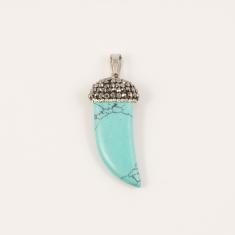 Tooth Turquoise Paste Crystals 4.2x1.5cm
