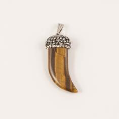 Tooth Tiger's Eye Crystals 4.2x1.5cm