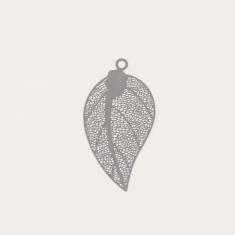 Leaf Filigree Gray 5.2x2.7cm