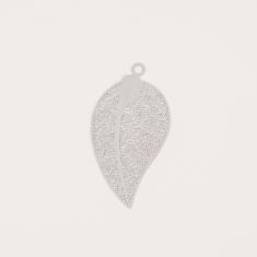 Leaf Filigree White 5.2x2.7cm