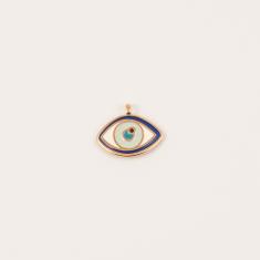 Μάτι Ροζ Χρυσό Σμαλτο 1.9x1.5cm