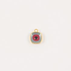 Gold Plated Square Eye Gray-Red