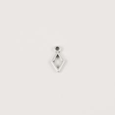 Outline Rhombus Silver 1.4x0.7cm