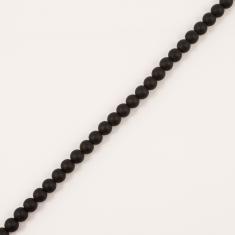 Glass Beads Black Matte 8mm