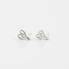 Earrings Scissors Silver 8x6mm