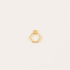 Gold Plated Hexagon Outline 1.1x0.9cm