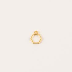 Gold Plated Hexagon Outline 1.1x0.9cm