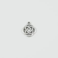 Metal Celtic Knot Silver 2.3x2cm