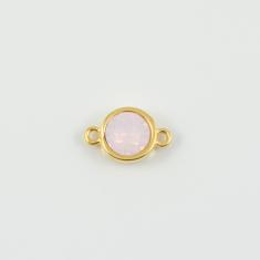 Gold Item Swarovski Pink Opal 1.7x1.1cm