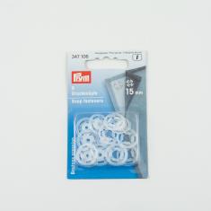 Plastic Snap Fasteners Transparent 15mm