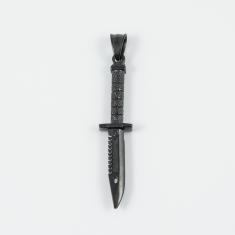Ατσάλινο Μαχαίρι Black Nickel 6.5x1.2cm