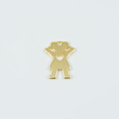 Μεταλλικό Κοριτσάκι Χρυσό 2.5x1.9cm