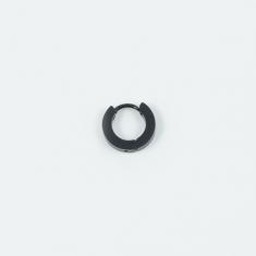 Steel Hoop Earring Black 1.1x0.3cm