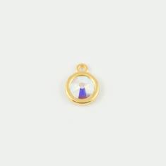 Gold Pendant Iridescent 1.3x1cm