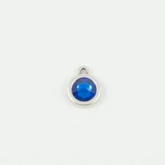 Silver Pendant Blue 1.3x1cm