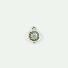 Silver Pendant Gray1.3x1cm
