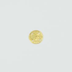 Metal Coin "Head" Gold 1cm