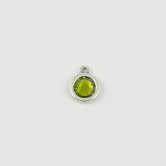 Silver Pendant Peridot 1.3x1cm