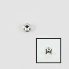 Grommet Cross Silver 7x7mm