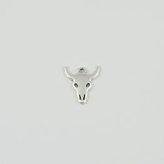 Metal Bull Silver 1.8x1.6cm