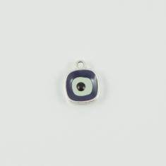 Silver Square Eye Purple Enamel