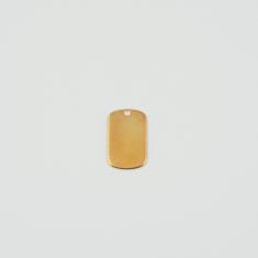 Metal Dog Tag Gold 2.5x1.5cm