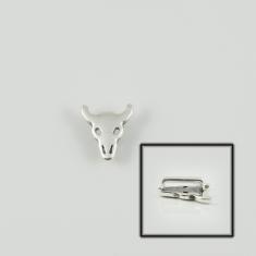 Metal Bull Silver 1.6x1.5cm
