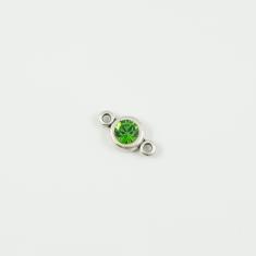 Ασημί Μοτίφ Swarovski Emerald