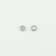 Σκουλαρίκι Τάπα Μαγνητικό Ασημί 8mm